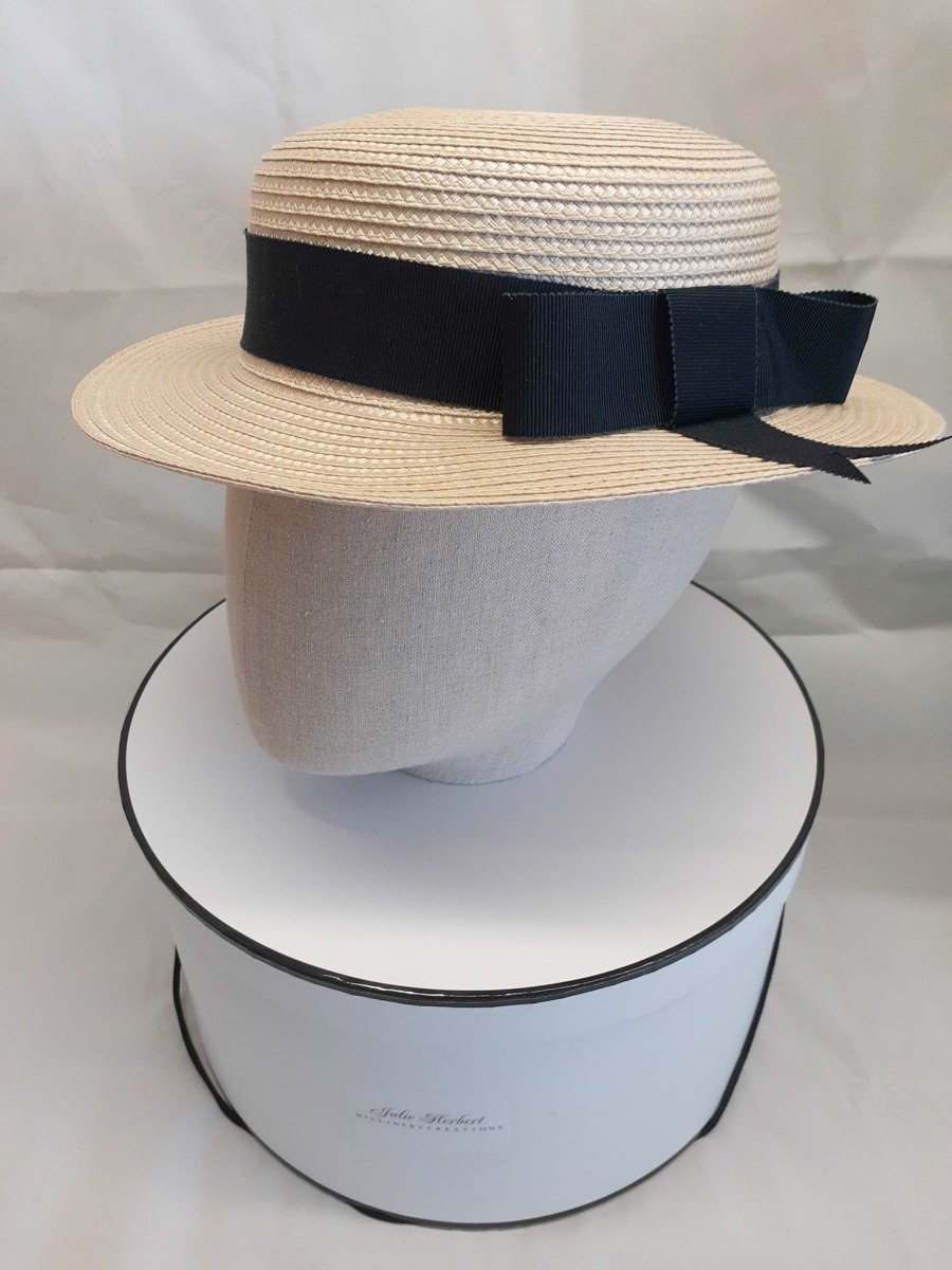 Navy boater hat on sale