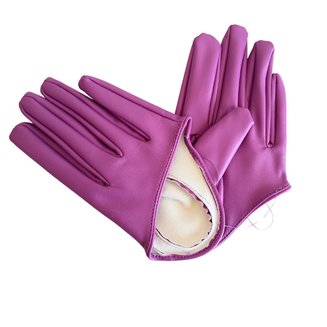 Womens Half Palm Gloves - PU - Julie Herbert Millinery