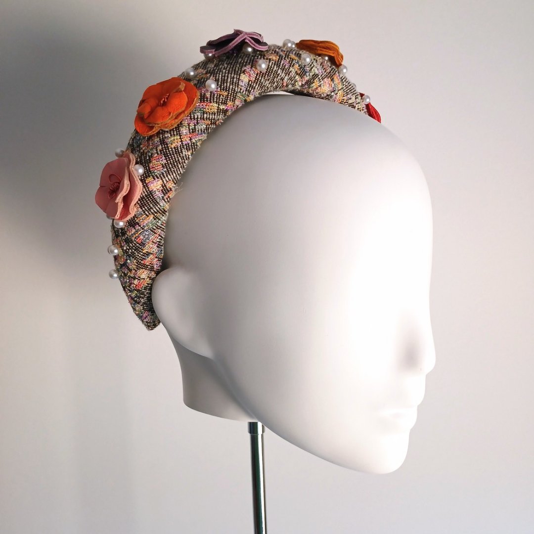 Women's multicolour Leather headband - Julie Herbert Millinery