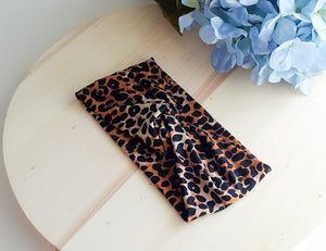 Ladies Cheetah Gold Twist Headband - Julie Herbert Millinery