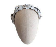White leather ladies flower headband - Julie Herbert Millinery